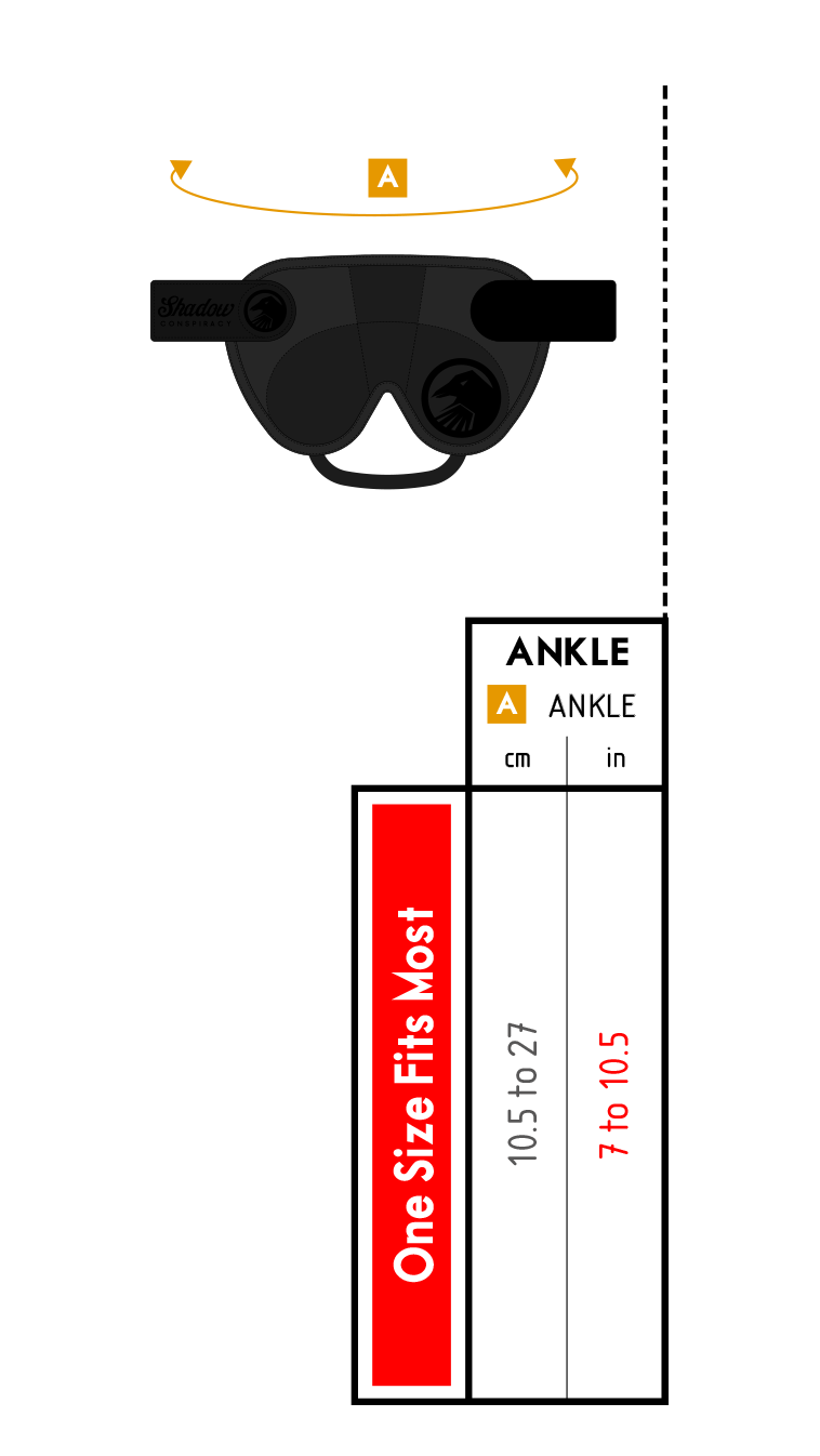 Shadow Super Slim Ankle Guards Black