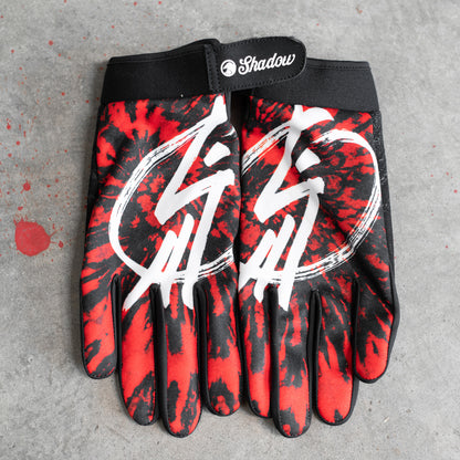 Shadow Conspire Gloves - Red Tie Dye